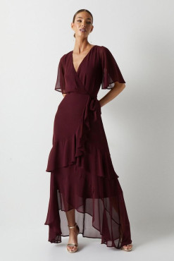Tiered Wrap Dress