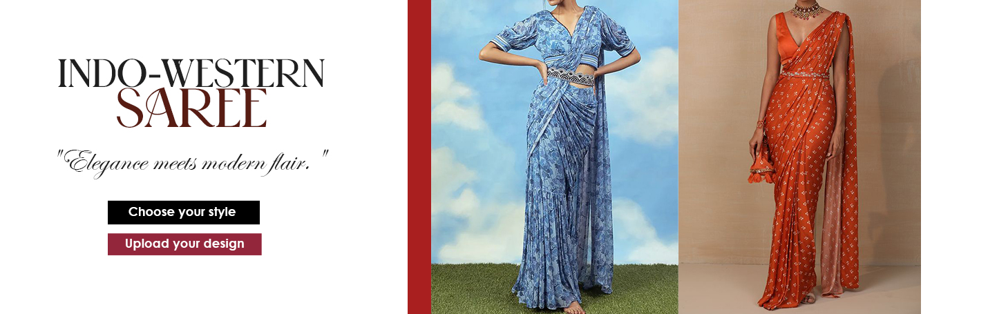 Indo western saree