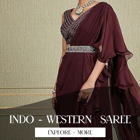 Indo western saree